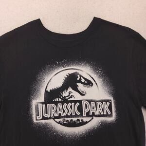 Jurassic Park Movie Short Sleeve Graphic Crew Neck Shirt Mens Size L Black